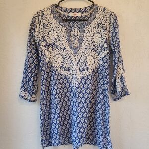 Amaya Embroidered Tunic Blouse